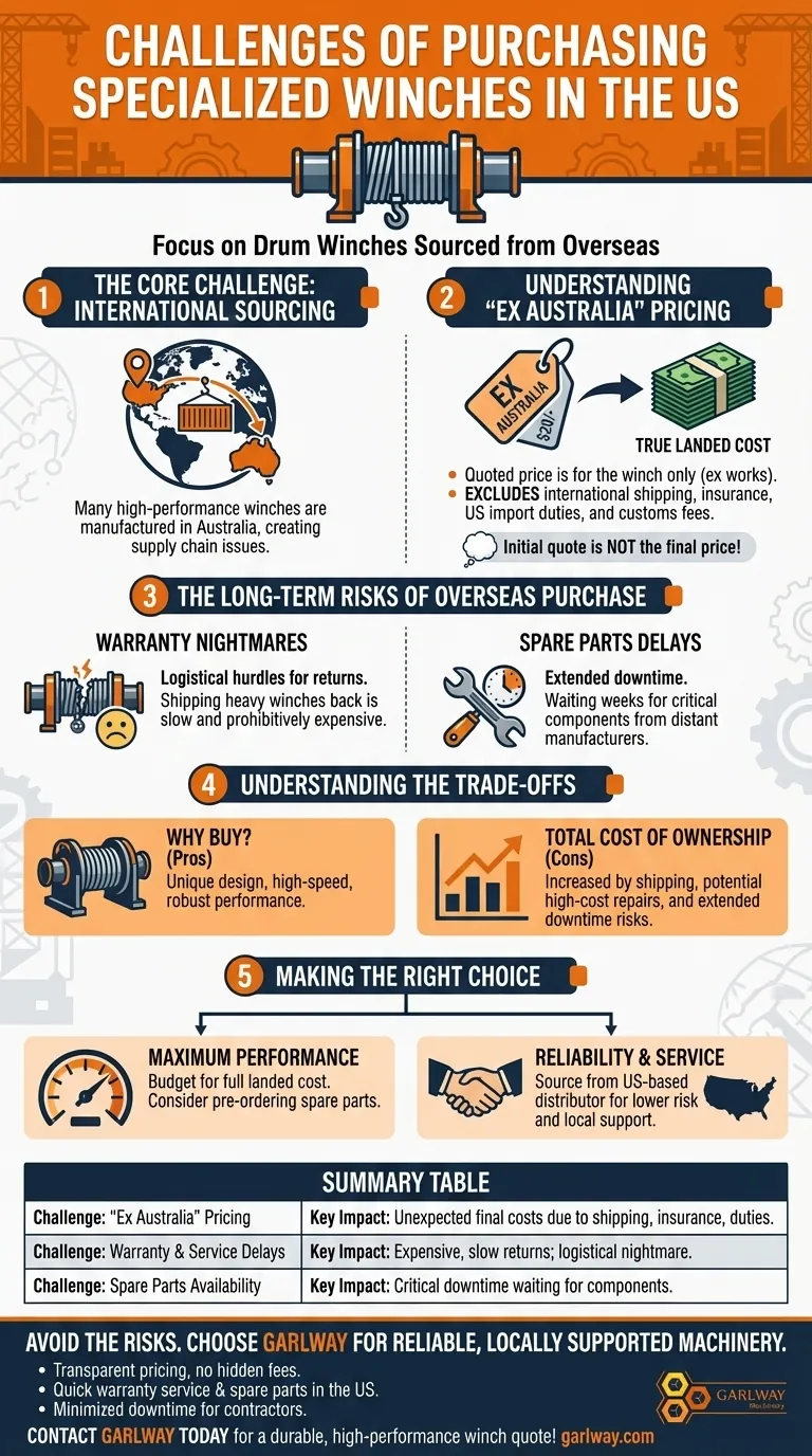 在美国购买某些类型的绞盘会面临哪些挑战？避免隐藏成本和停机时间 图解指南