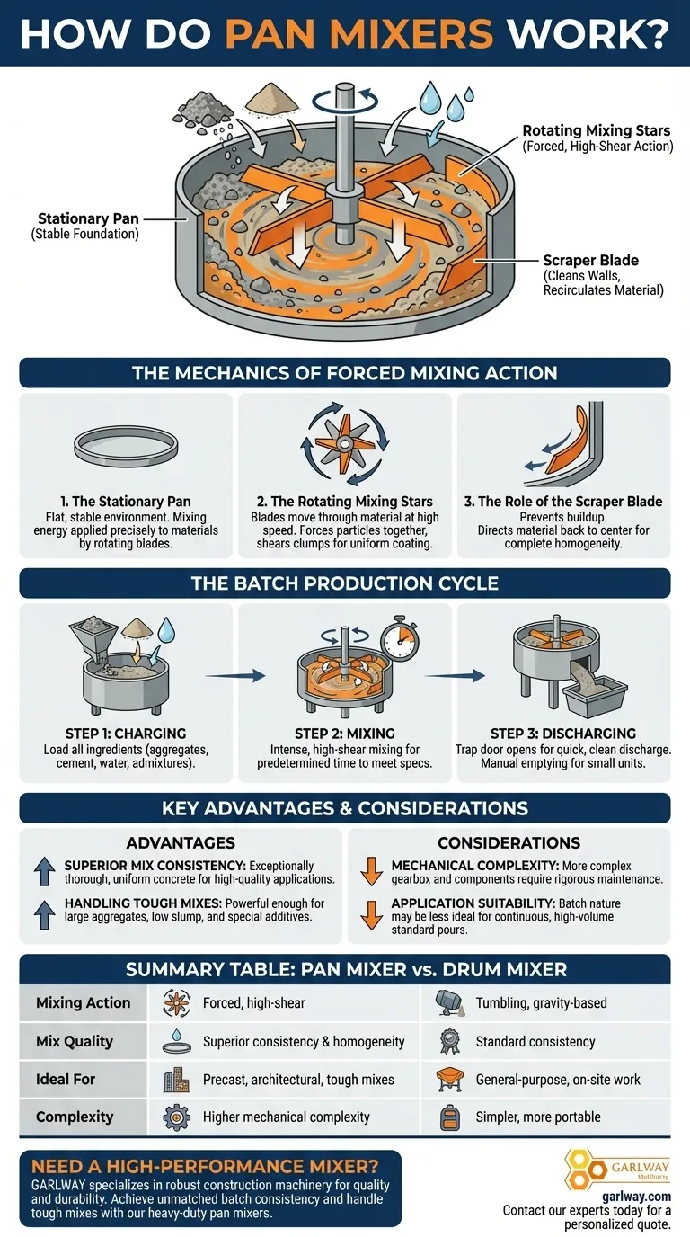 Comment fonctionnent les malaxeurs à cuve ? Maîtrisez le malaxage forcé pour une qualité de béton supérieure Guide Visuel