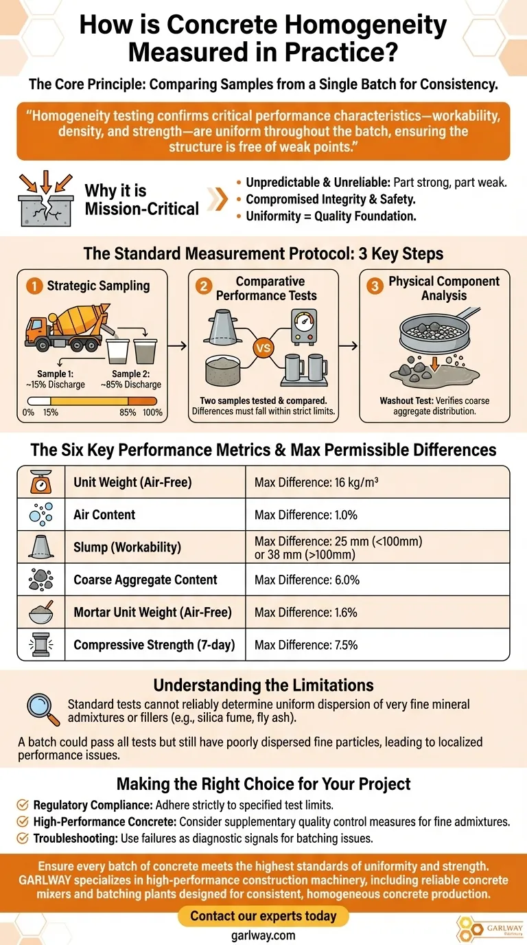 Comment mesure-t-on l'homogénéité du béton ? Assurer la cohérence des lots pour l'intégrité structurelle Guide Visuel