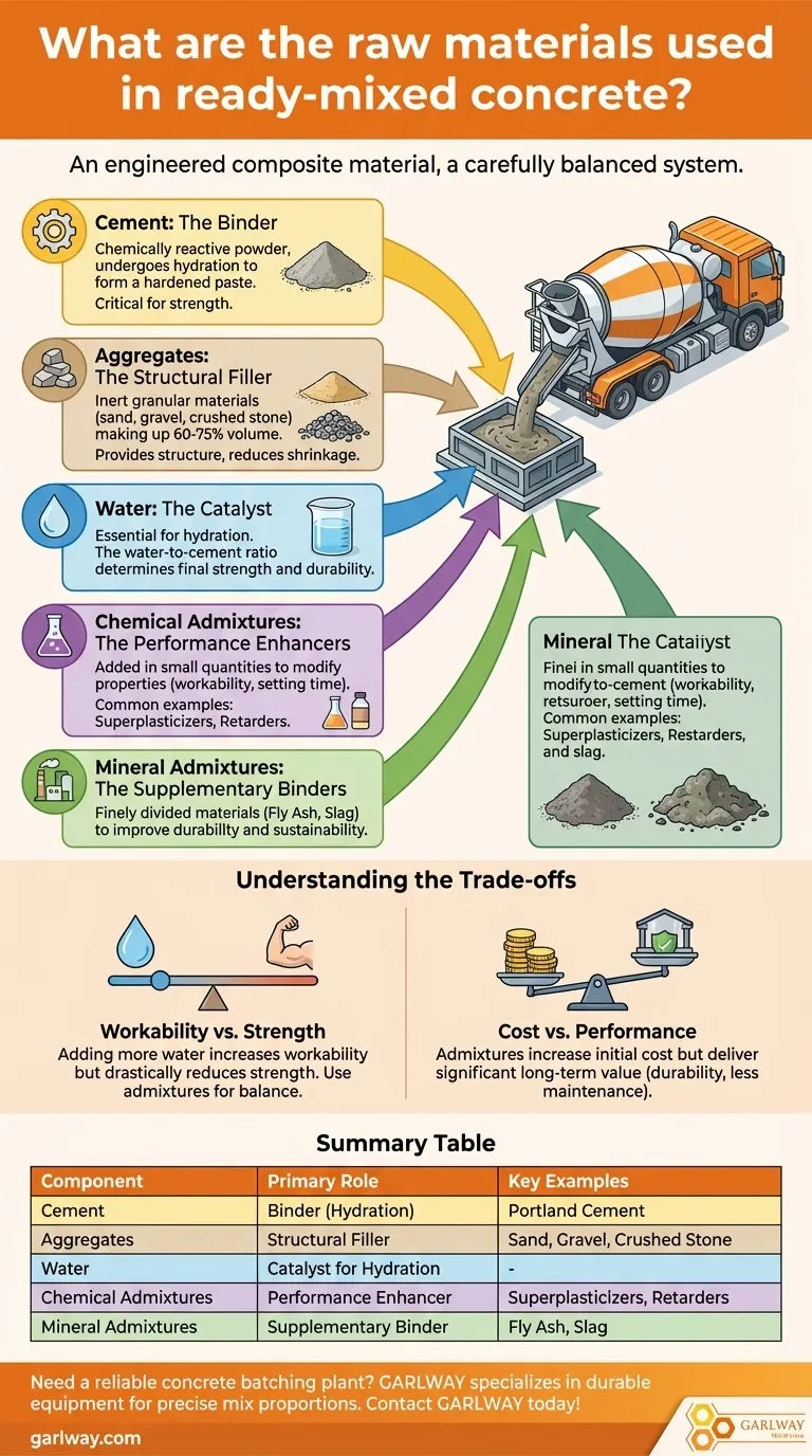 预拌混凝土使用的原材料是什么？ 5种关键成分详解 图解指南