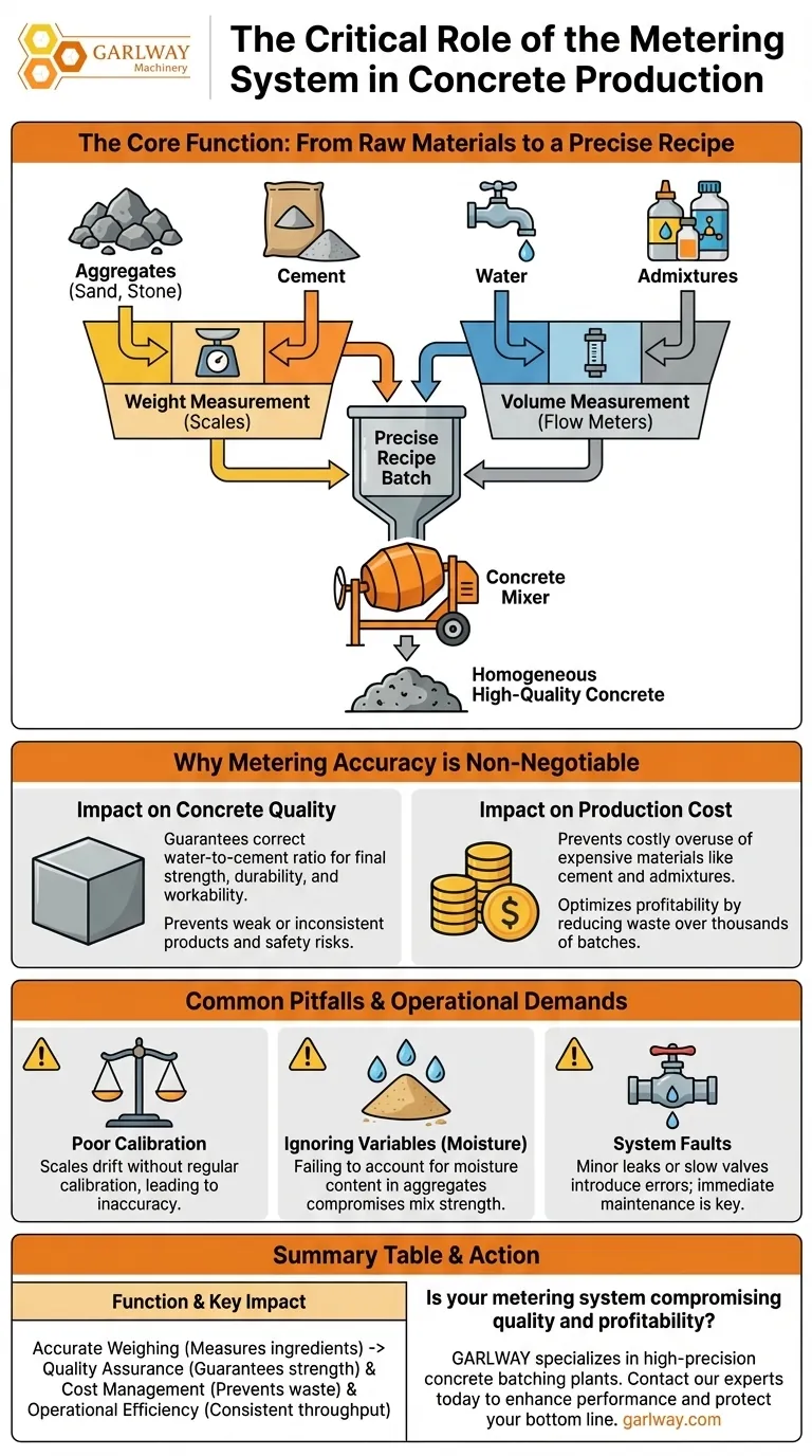 콘크리트 혼합 설비에서 계량 시스템의 역할은 무엇인가요? 품질 보장 및 비용 절감 시각적 가이드