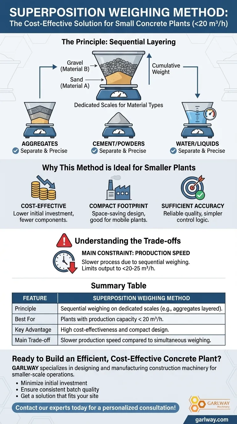Welche Wägemethode wird in Anlagen mit einer Produktionskapazität von weniger als 20 Kubikmetern pro Stunde verwendet? Visuelle Anleitung