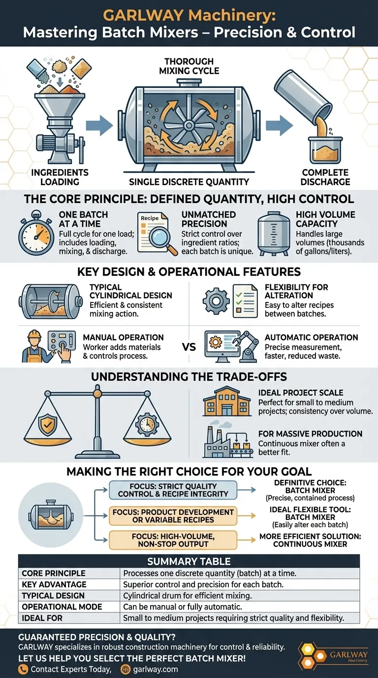 배치 믹서의 특징은 무엇인가요? 비교할 수 없는 제어력과 정밀도를 달성하세요. 시각적 가이드