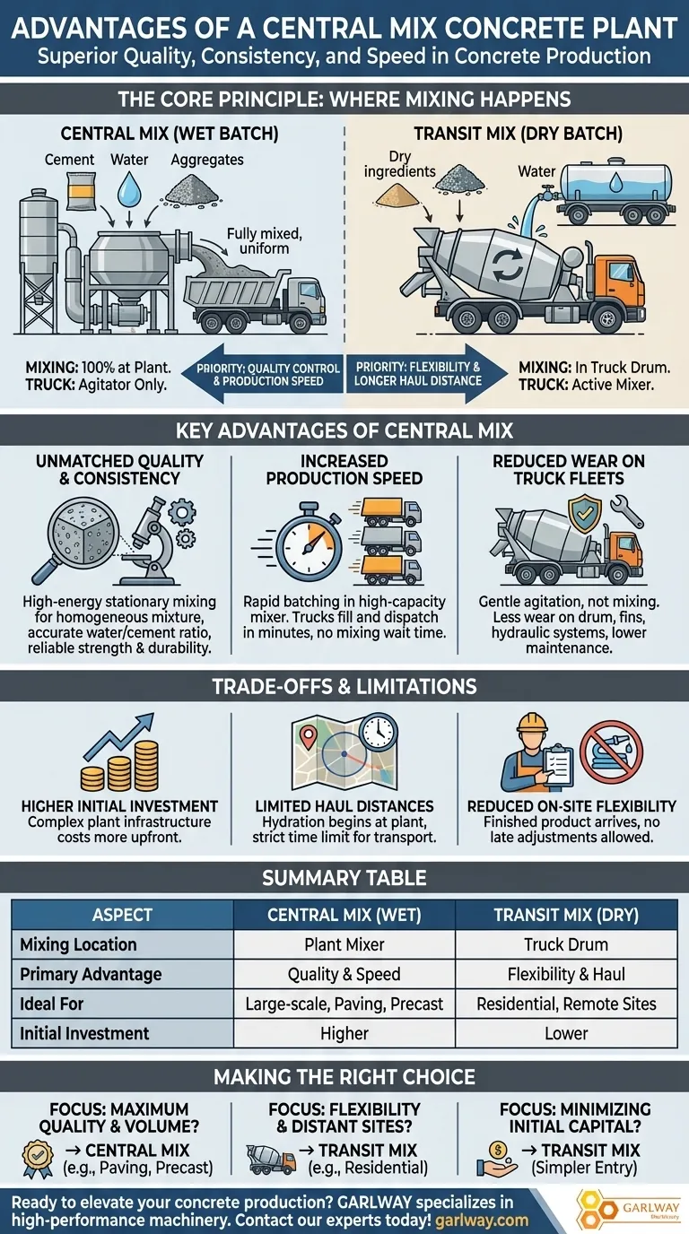 중앙 혼합 플랜트의 장점은 무엇인가요? 우수한 품질과 속도를 달성하세요 시각적 가이드