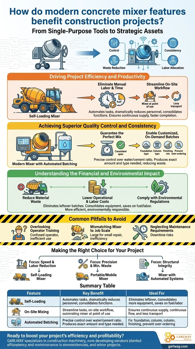 现代混凝土搅拌机的功能如何使建筑项目受益？提高效率并降低现场成本 图解指南
