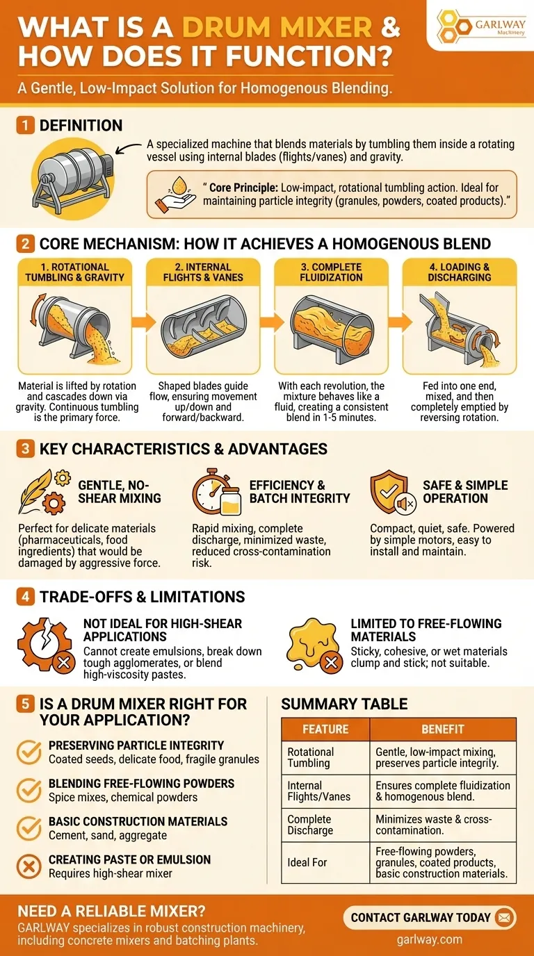 드럼 믹서란 무엇이며 어떻게 작동하나요? 부드럽고 효율적인 혼합을 위한 가이드 시각적 가이드