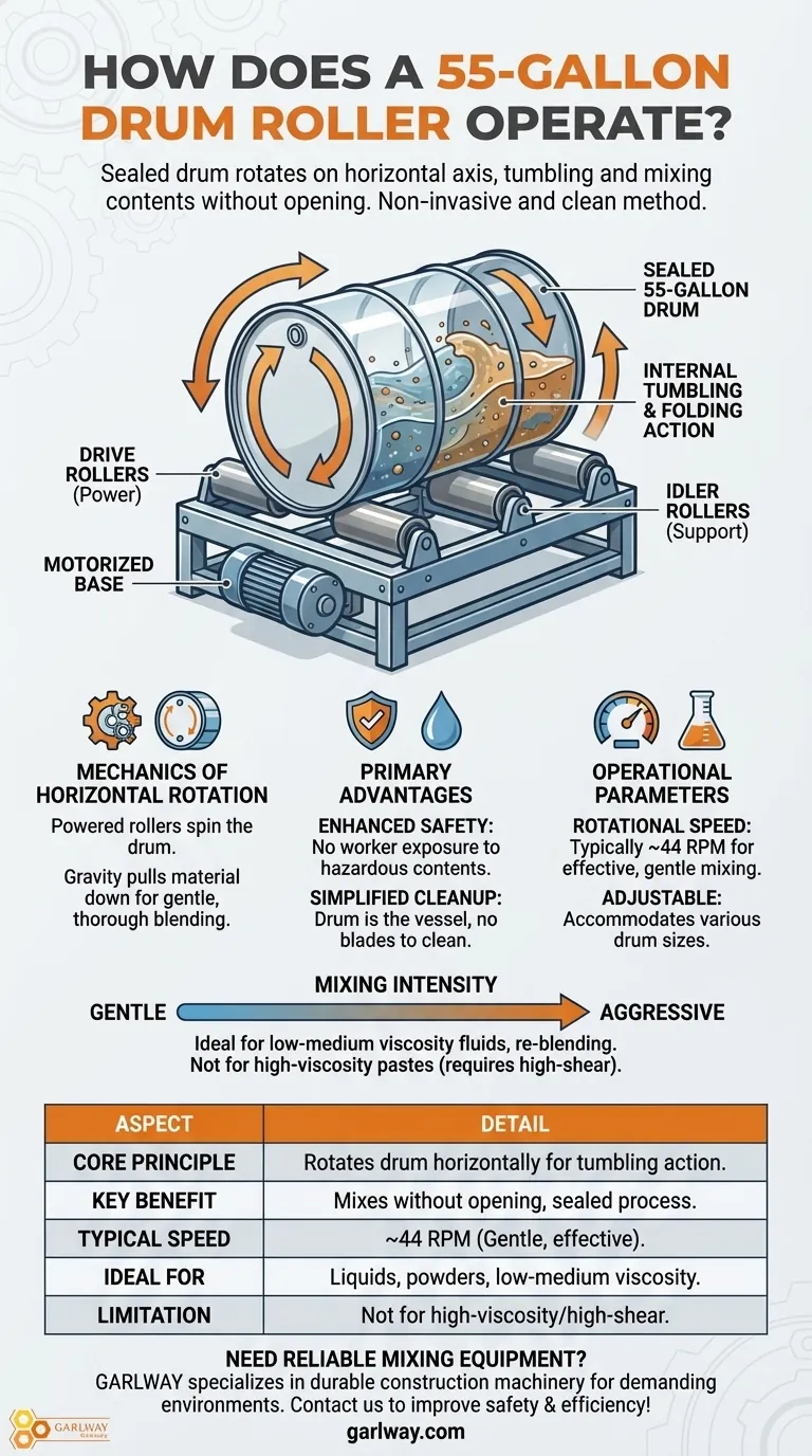 55갤런 드럼 롤러는 어떻게 작동하나요? 안전하고 밀폐된 혼합 가이드 시각적 가이드