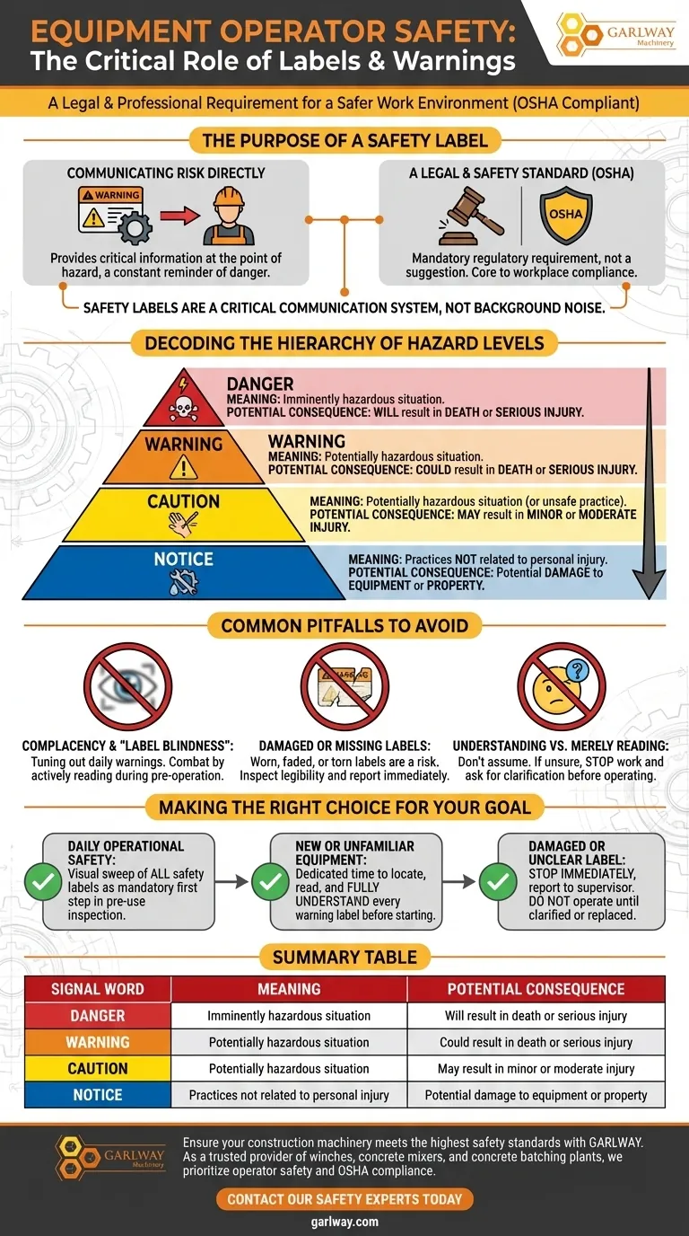 操作员必须了解哪些安全标签和警告？OSHA 合规性必备指南 图解指南