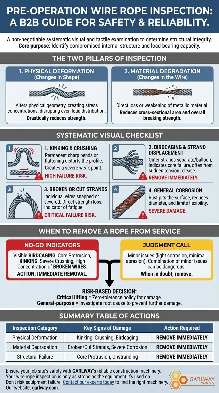 ¿Cómo se debe inspeccionar el cable de acero antes de la operación? Una lista de verificación de seguridad de 5 pasos Guía Visual