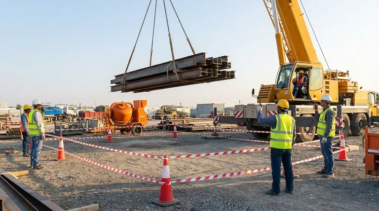 호이스트 작업 시 인원에 대해 어떤 예방 조치를 취해야 합니까? 호이스트 안전을 위해 명확한 구역 확보