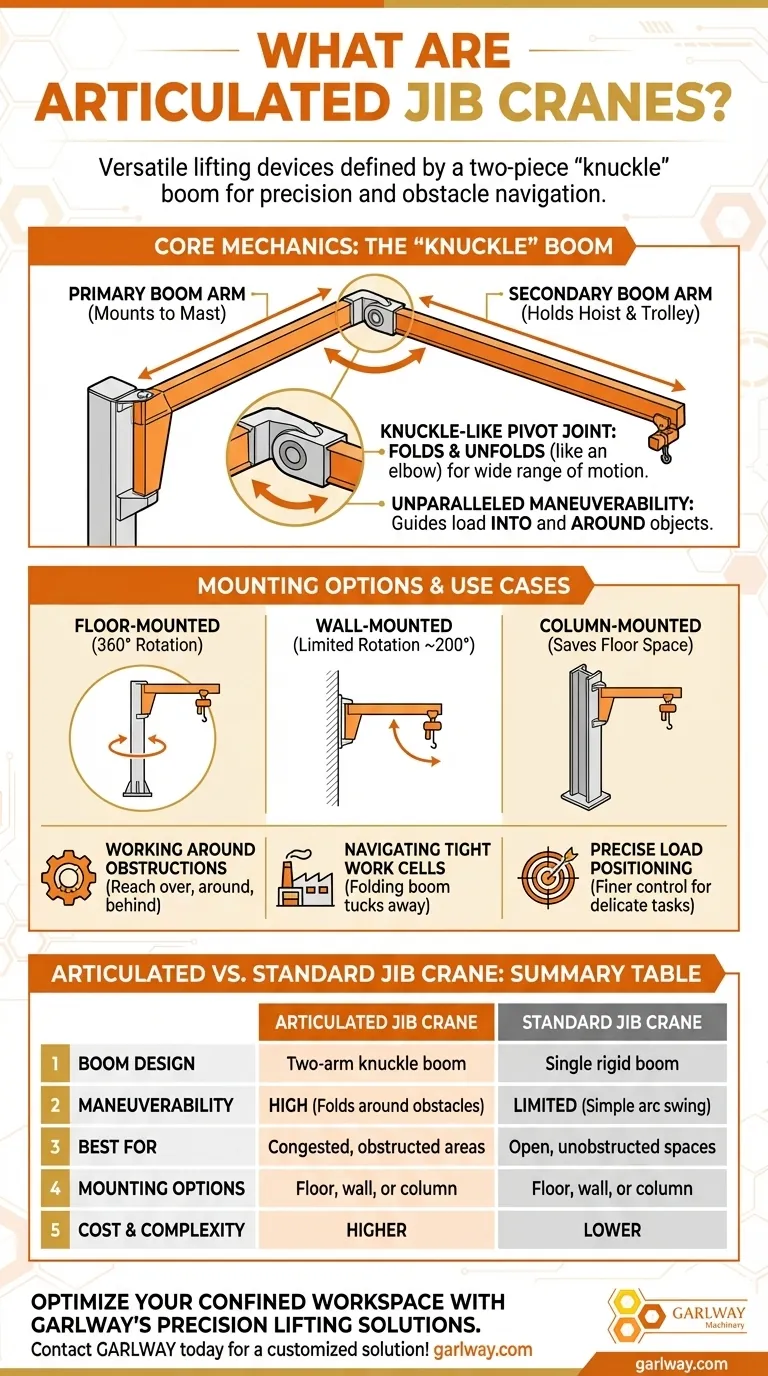관절식 지브 크레인이란 무엇인가요? 좁은 공간에서 정밀한 리프팅을 구현하세요. 시각적 가이드