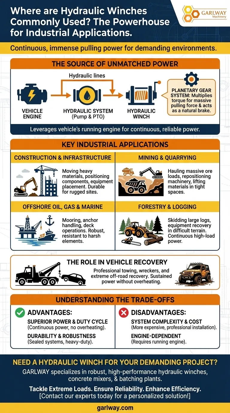 유압 윈치는 일반적으로 어디에 사용됩니까? 중장비 산업 및 복구에 필수적입니다. 시각적 가이드