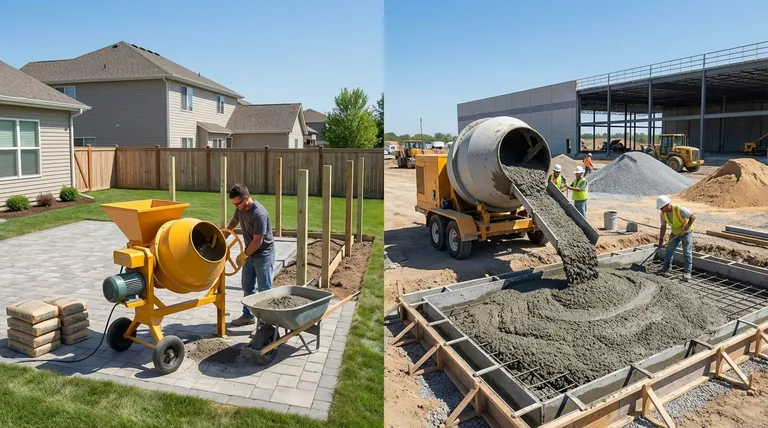 Comment le bétonnière portable se compare-t-il aux bétonnières plus grandes ? Choisissez la bonne bétonnière pour votre projet