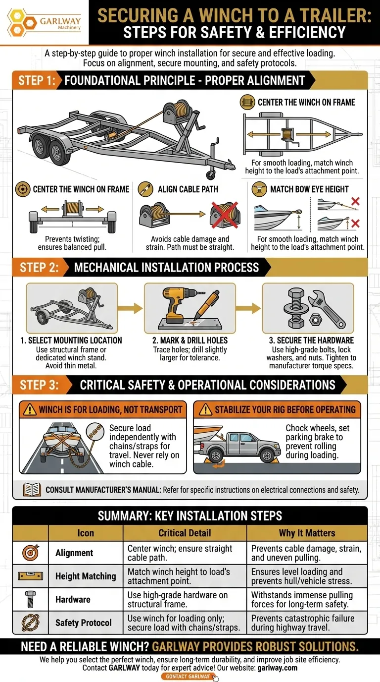 Quais são os passos envolvidos na fixação de um guincho a um reboque? Um guia para instalação segura e eficaz Guia Visual