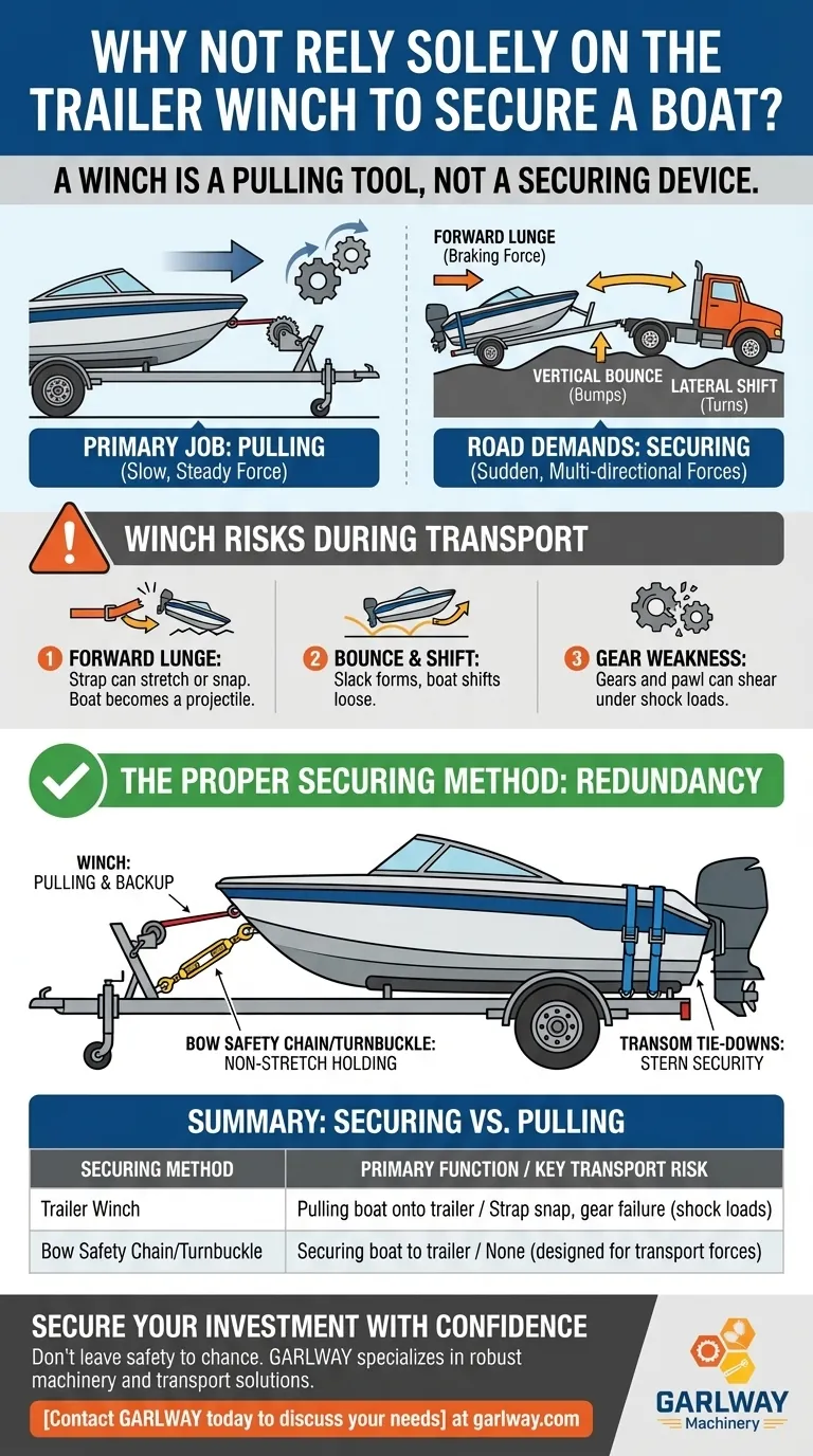 لماذا لا ينبغي الاعتماد فقط على رافعة المقطورة لتثبيت القارب؟ تجنب الفشل الكارثي على الطريق دليل مرئي