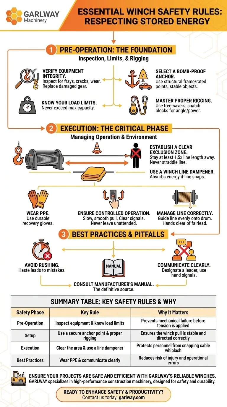 ¿Qué reglas de seguridad se deben seguir al usar un cabrestante? Una guía para operaciones seguras y eficientes Guía Visual