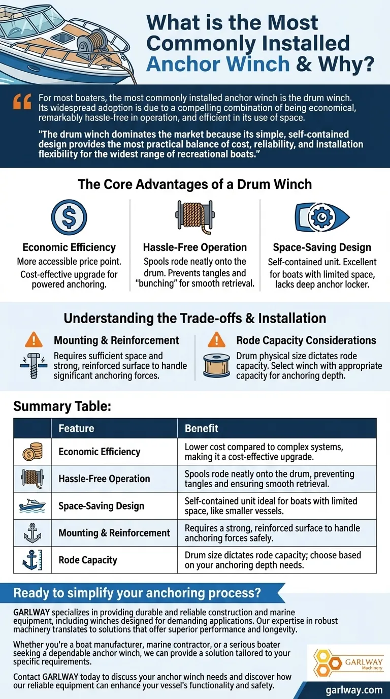 最常见的锚绞车类型是什么？为什么？了解船主的首选 图解指南