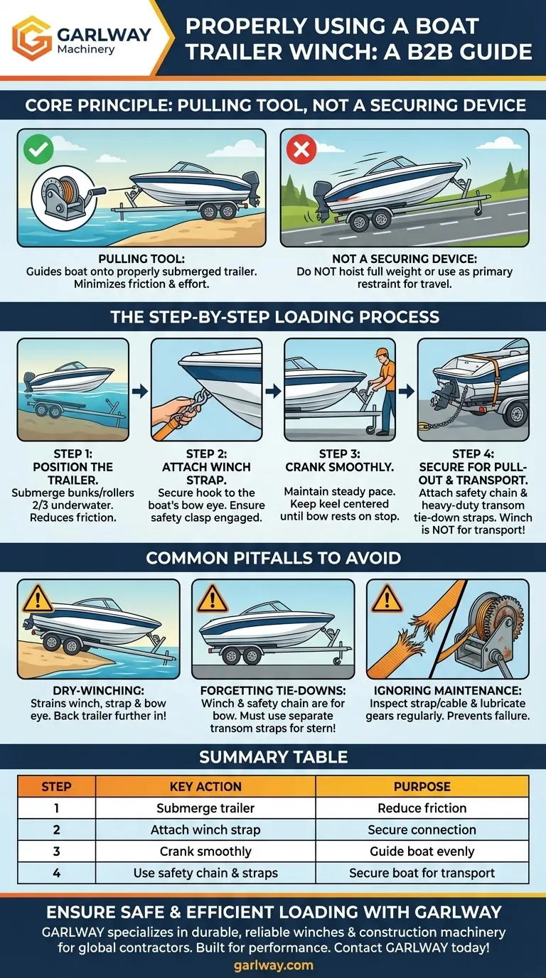 보트 트레일러 윈치를 올바르게 사용하는 방법은 무엇인가요? 안전한 적재를 위한 단계별 가이드 시각적 가이드
