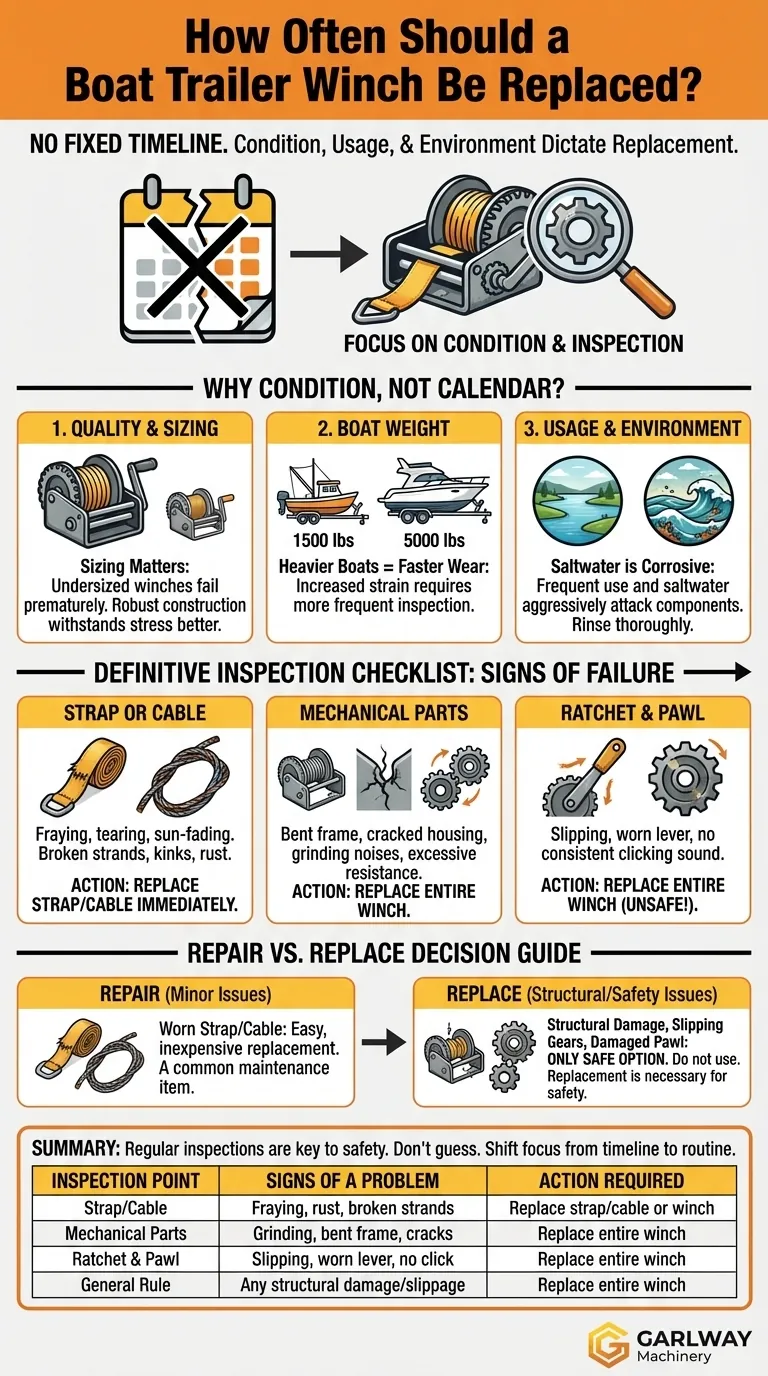 How often should a boat trailer winch be replaced? Your Guide to Safety and Longevity Visual Guide