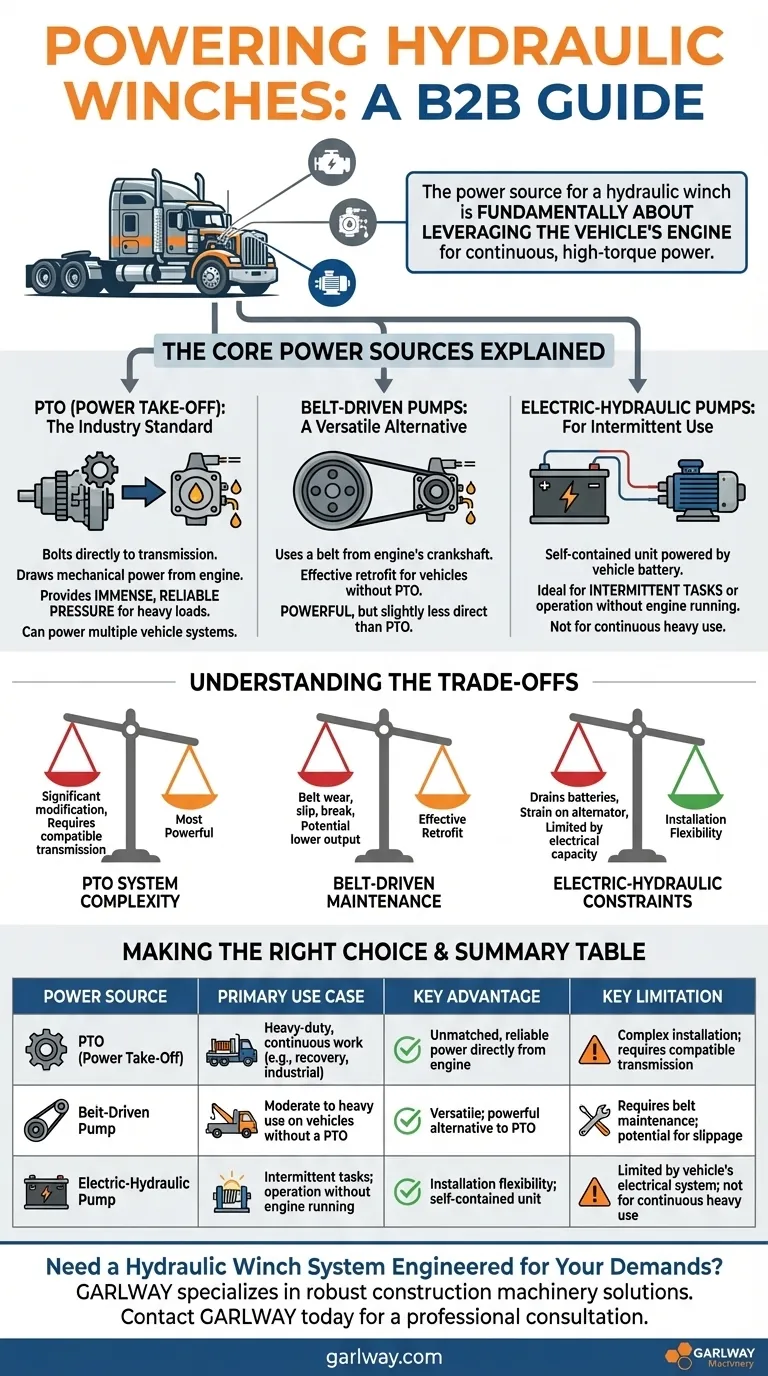 液压绞车通常由什么提供动力？利用您车辆的发动机以获得最大扭矩 图解指南
