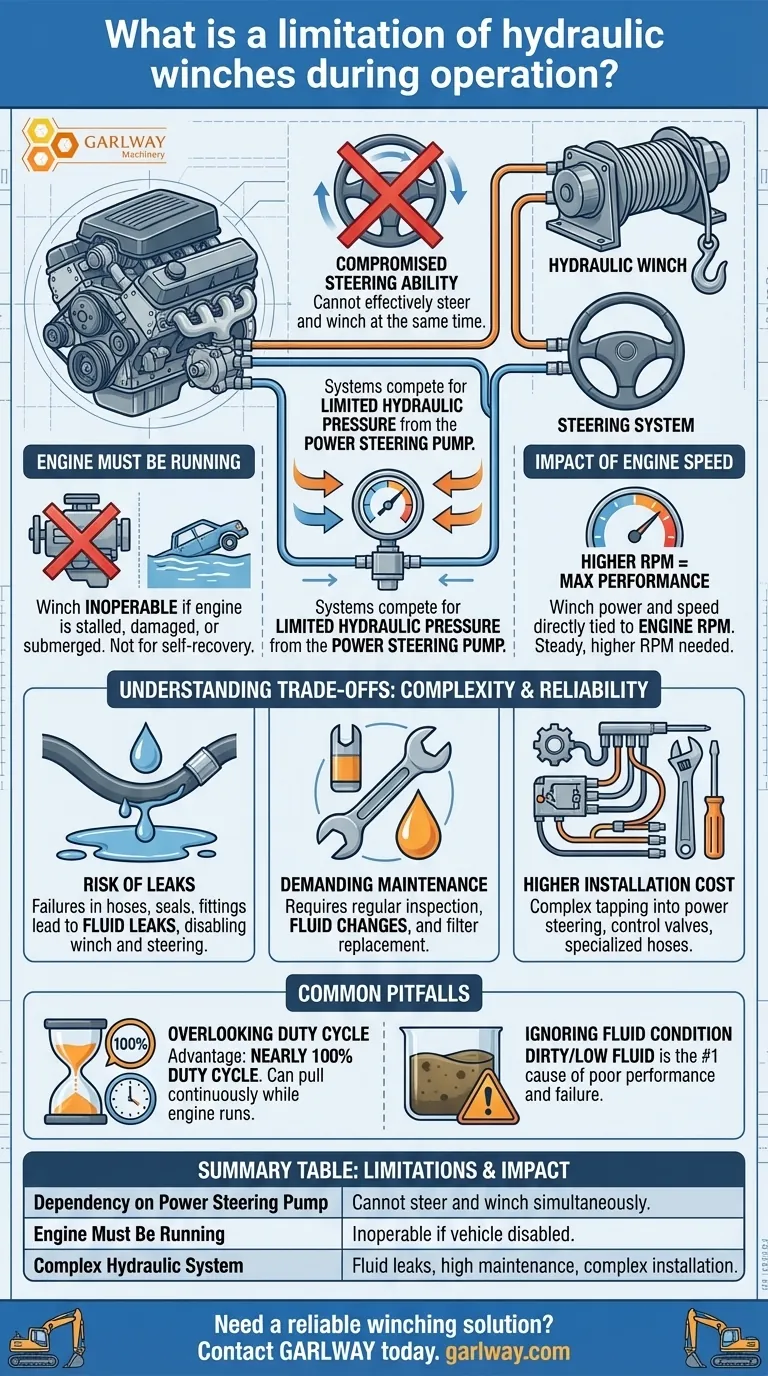 Quelle est la limite des treuils hydrauliques pendant le fonctionnement ? Le conflit critique avec la direction Guide Visuel