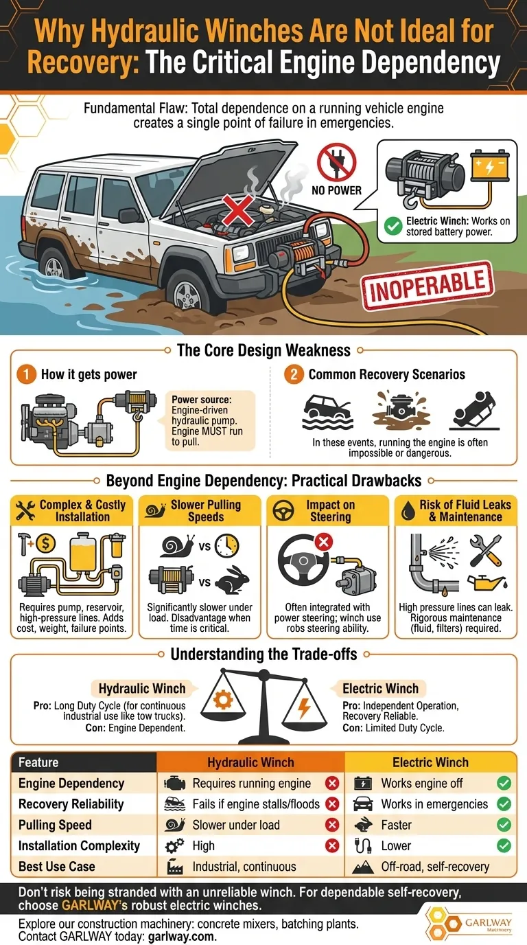 ¿Por qué los cabrestantes hidráulicos no son ideales para situaciones de recuperación? Defecto crítico en la auto-recuperación todoterreno Guía Visual