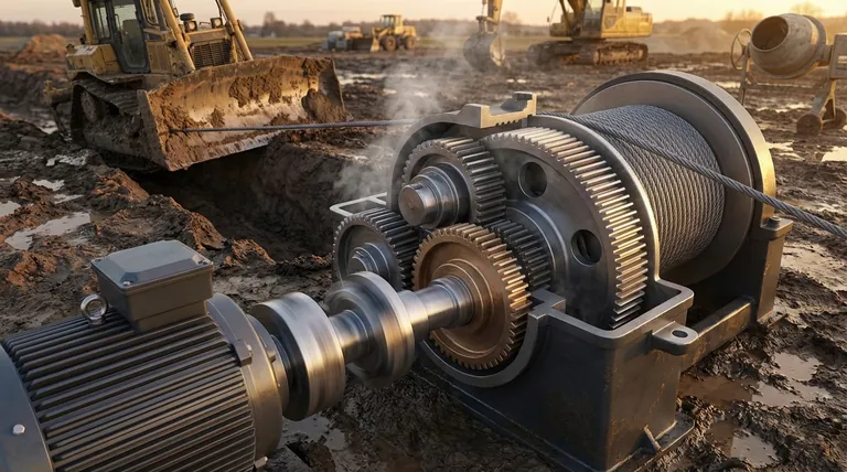 견인 윈치의 기어 트레인 기능은 무엇인가요? 중장비 복구를 위한 동력 해제