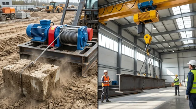 電動ホイストと電動ウインチの違いとは？安全性と効率性のガイド