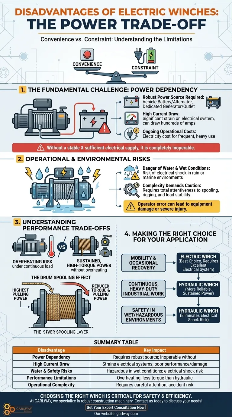 ما هي عيوب استخدام الونش الكهربائي؟ القيود الرئيسية التي يجب مراعاتها قبل الشراء دليل مرئي