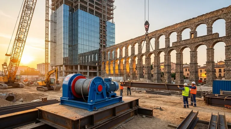 Quelle est l'importance historique du treuil dans la construction ? Des pyramides aux gratte-ciel