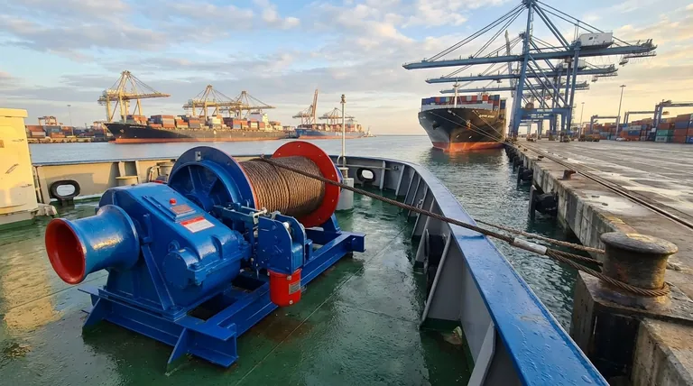 ما هي وظائف الرافعات في الصناعة البحرية؟ أدوات أساسية للترسية، الإرساء، والسحب