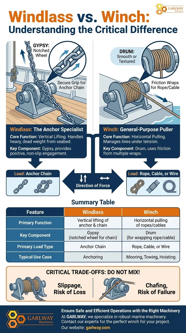 ¿Cuál es la diferencia entre un molinete y un cabrestante? Comprender la distinción crítica para la operación segura de embarcaciones Guía Visual