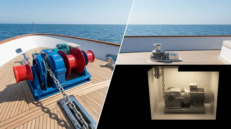 수평 및 수직 앵커 윈들리스 선택을 결정하는 요인은 무엇인가요? 선박의 앵커링 시스템을 최적화하세요.