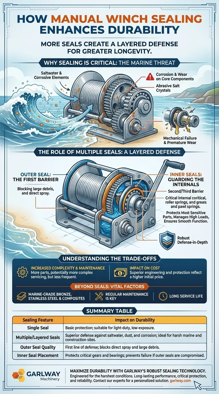 ¿Cómo afecta el número de sellos en un cabrestante manual a su durabilidad? Una guía para maximizar la vida útil del cabrestante Guía Visual