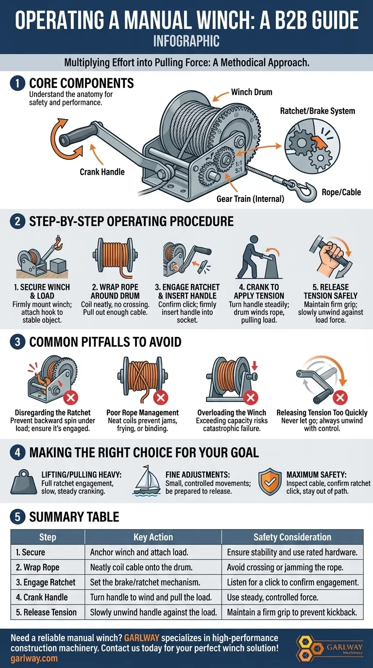 수동 윈치를 작동하는 단계는 무엇인가요? 안전하고 효율적인 사용 가이드 시각적 가이드