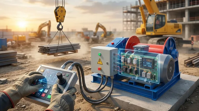 윈치 제어 로직의 주요 구성 요소는 무엇인가요? 안전하고 정밀한 작동의 핵심