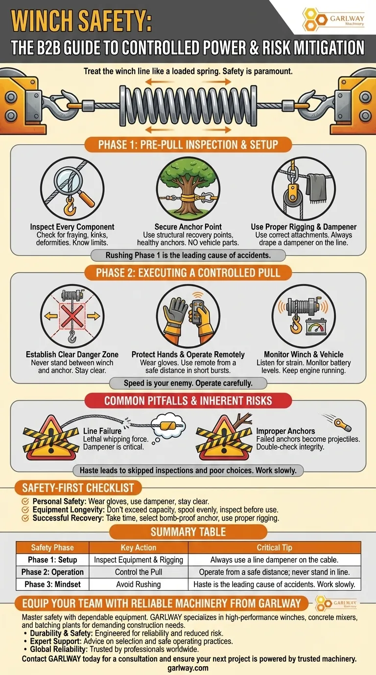 Каковы общие советы по безопасности при использовании лебедки? Освойте 3-этапный протокол безопасности Визуальное руководство