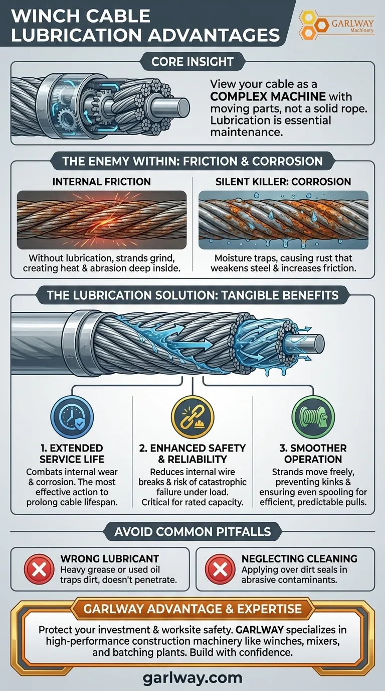 Quels sont les avantages de l'utilisation d'un lubrifiant pour câbles métalliques sur un câble de treuil ? Prévenir les défaillances coûteuses et prolonger la durée de vie Guide Visuel