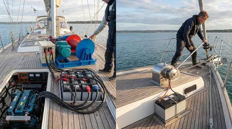 배터리 용량은 수동 윈드래스와 전기 윈드래스 선택에 어떤 영향을 미칩니까? 보트에 맞는 올바른 선택을 하십시오.