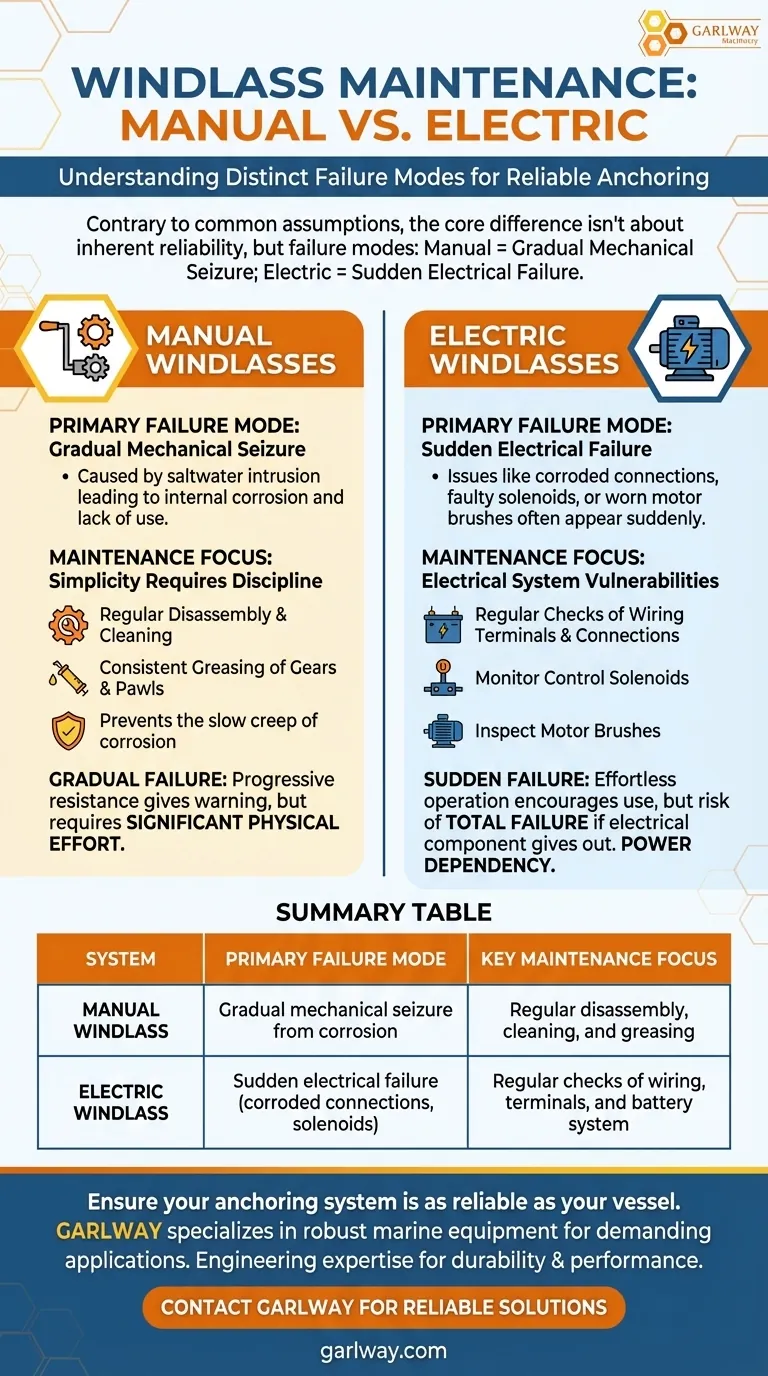 수동 윈드라스와 전기 윈드라스에 보고된 유지보수 문제는 무엇입니까? 고유한 고장 모드 이해 시각적 가이드