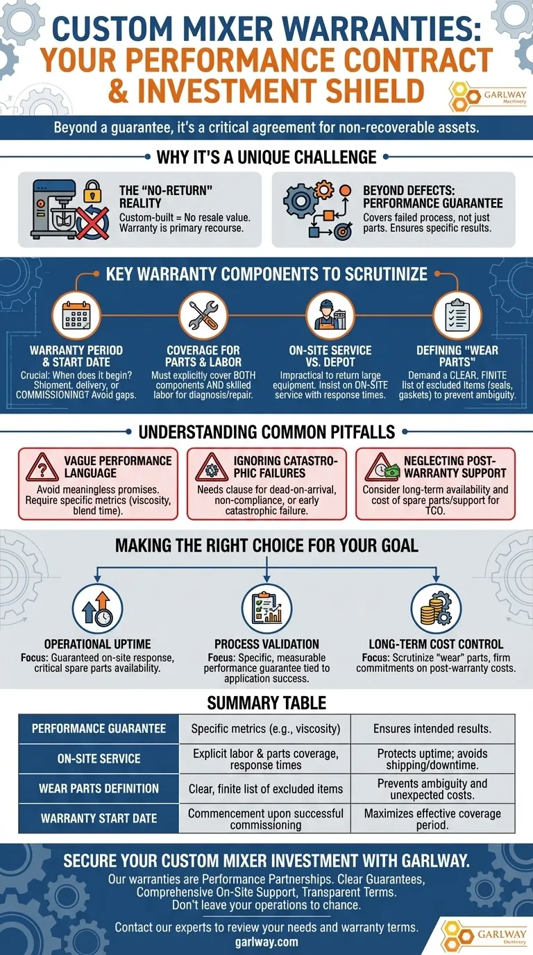 맞춤형 믹서 보증에 대해 고객이 고려해야 할 사항은 무엇인가요? 성능 보증으로 투자를 보호하세요 시각적 가이드