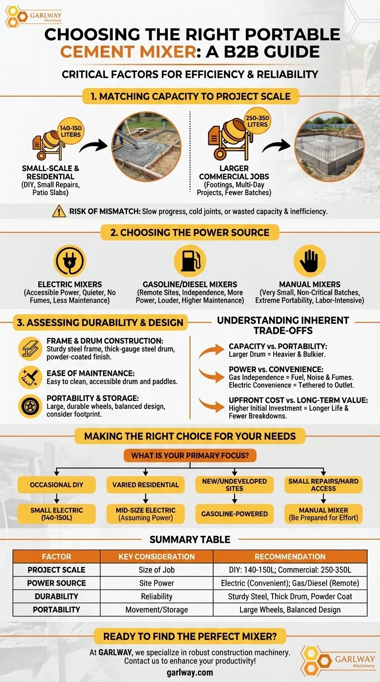Что следует учитывать при выборе портативной бетономешалки? Найдите идеальный вариант для вашего проекта Визуальное руководство