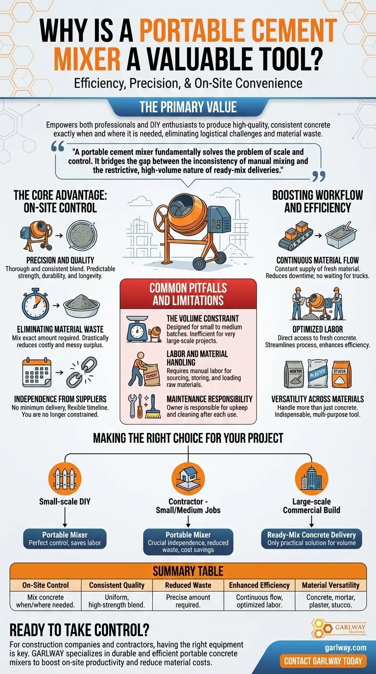 ポータブルセメントミキサーはなぜ価値のあるツールなのですか？プロジェクトの現場でのミキシング効率を達成する ビジュアルガイド