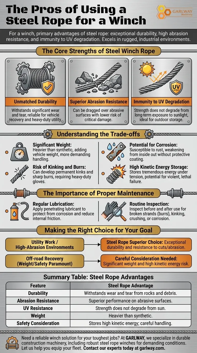 Was sind die Vorteile der Verwendung eines Stahlseils für eine Winde? Unübertroffene Haltbarkeit für raue Arbeiten Visuelle Anleitung