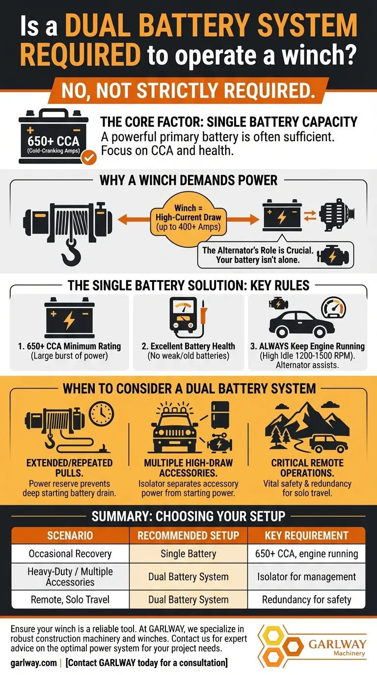Un système à double batterie est-il nécessaire pour faire fonctionner un treuil ? Un guide de gestion intelligente de l'alimentation Guide Visuel
