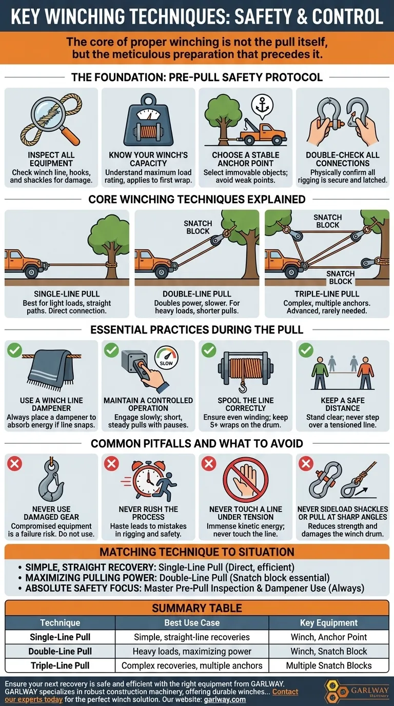 What are some key winching techniques to follow? Master Safe Recovery for Your Fleet Visual Guide