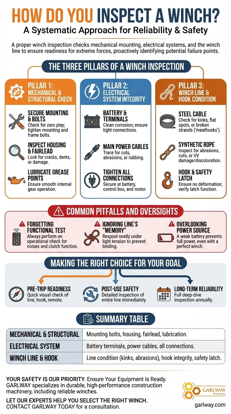 Wie inspiziert man eine Winde? Sorgen Sie für eine sichere und zuverlässige Fahrzeugbergung bei jeder Gelegenheit Visuelle Anleitung