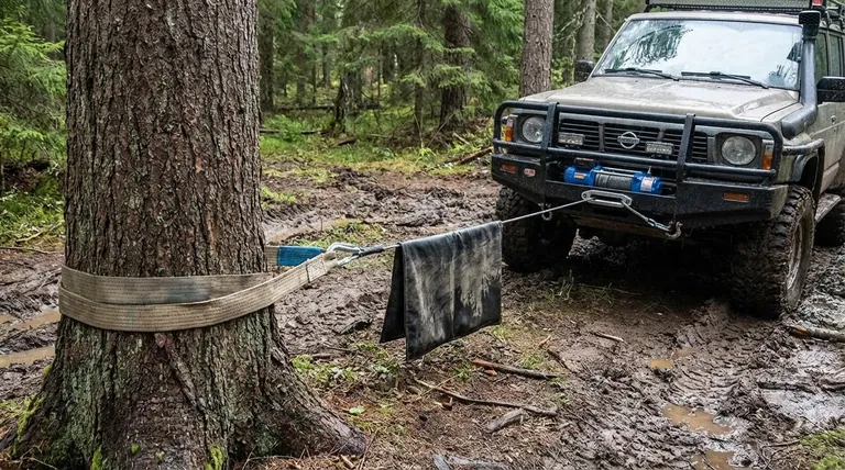 Why is using a tree strap and damper recommended during winching? Ensure Safety and Protect Your Gear