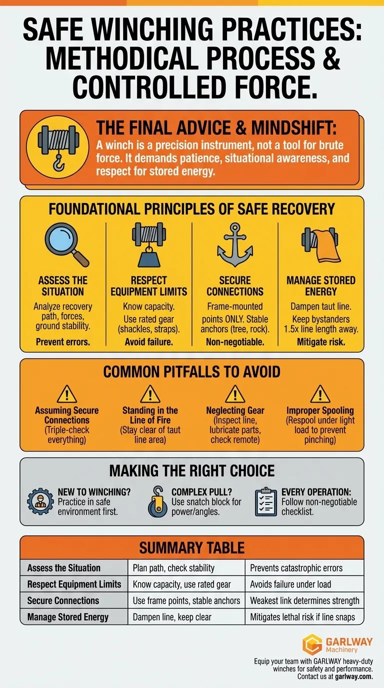 ما هي النصيحة النهائية لممارسات الرفع الآمن؟ السيطرة على القوة، وليس القوة، لاستعادة آمنة دليل مرئي