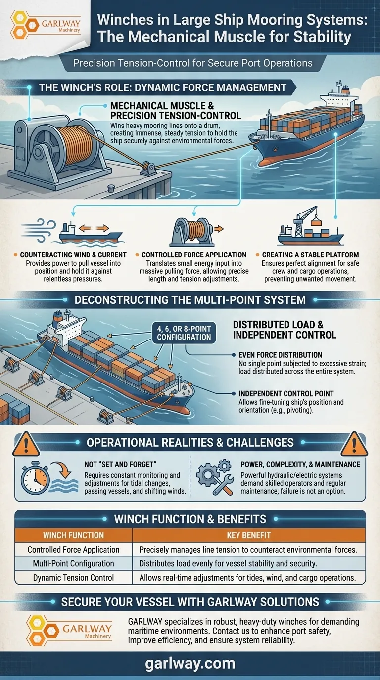 كيف تُستخدم الرافعات في أنظمة الإرساء للسفن الكبيرة؟ الدور الحاسم للرافعات في سلامة الموانئ دليل مرئي